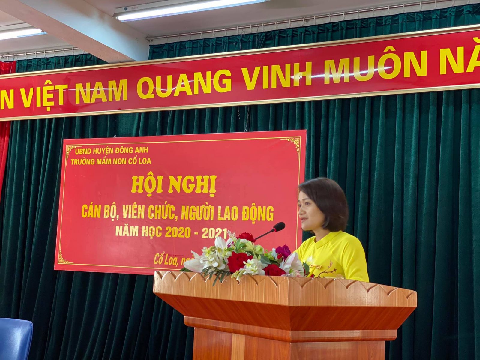 HỘI NGHỊ CÁN BỘ, CÔNG CHỨC, VIÊN CHỨC TRƯỜNG MN CỔ LOA ( NĂM HỌC 2020-2021 )