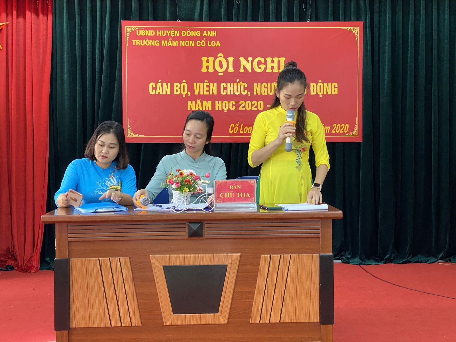 HỘI NGHỊ CÁN BỘ, CÔNG CHỨC, VIÊN CHỨC TRƯỜNG MN CỔ LOA ( NĂM HỌC 2020-2021 )