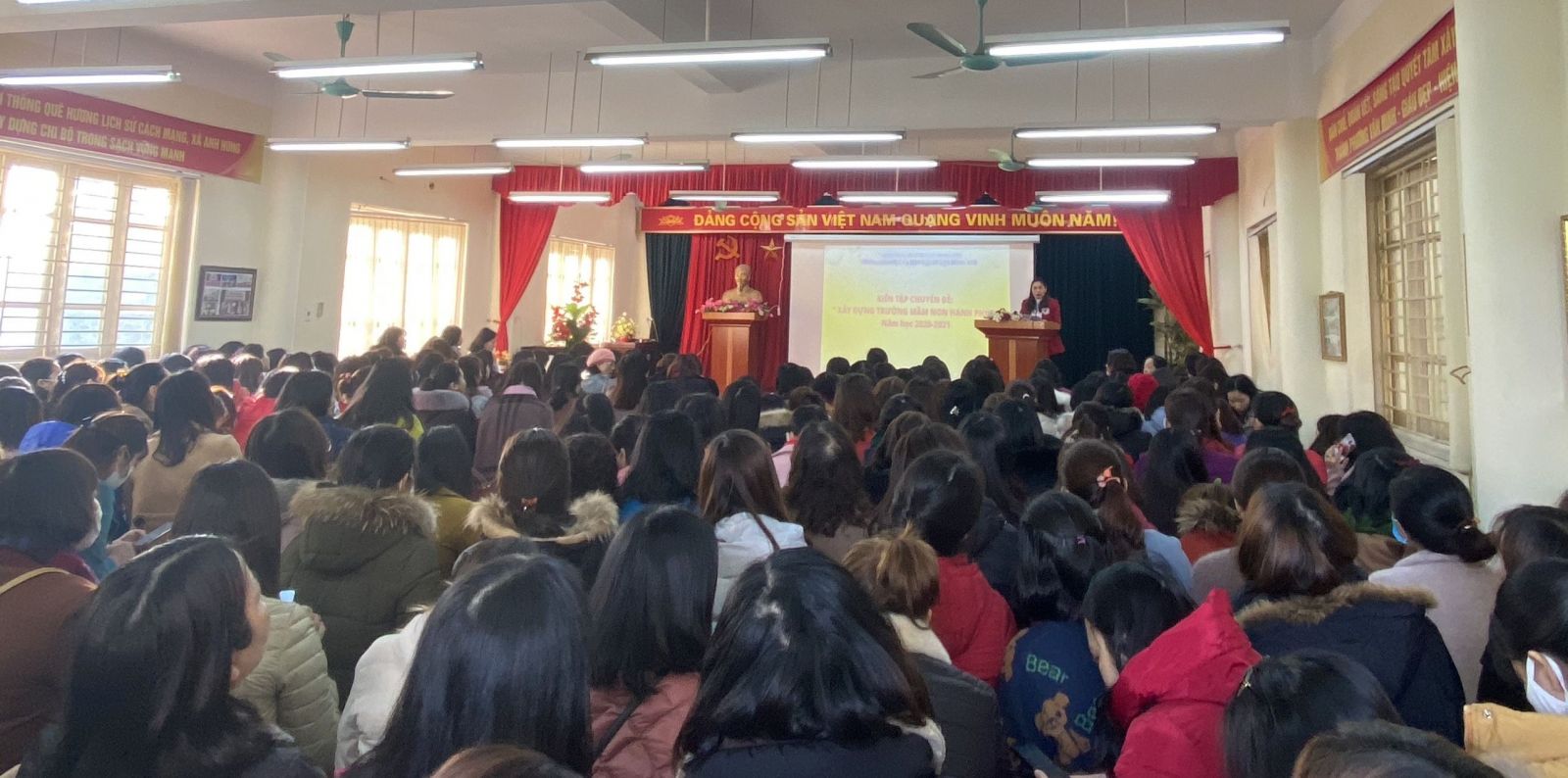 Trường Mầm non Cổ Loa làm điểm chuyên đề : “Xây dựng trường, lớp mầm non hạnh phúc Năm học 2020 - 2021”.