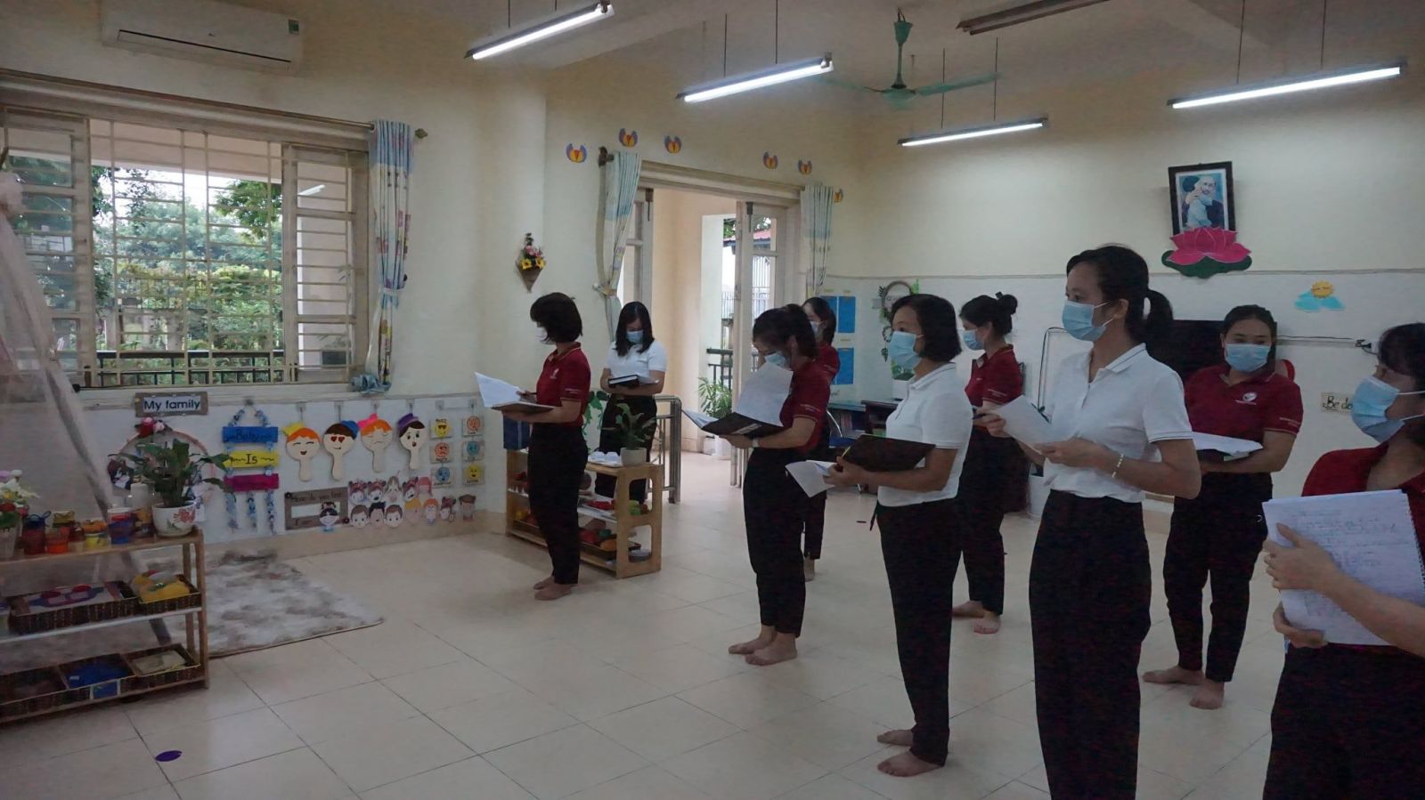 TRƯỜNG MẦM NON CỔ LOA CHUẨN BỊ MÔI TRƯỜNG LỚP HỌC SẴN SÀNG CHO NĂM HỌC MỚI!
