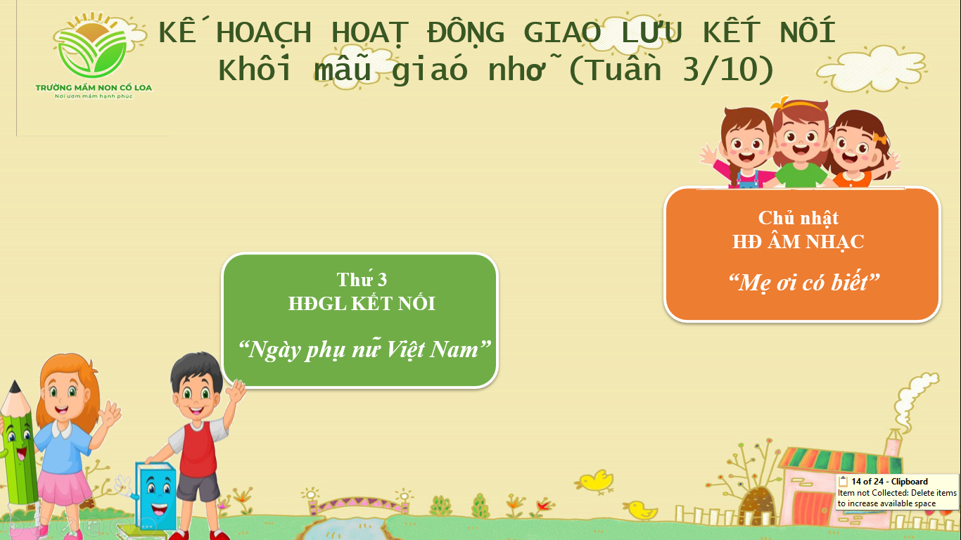 KẾ HOẠCH HOẠT ĐỘNG GIAO LƯU KẾT NỐI VỚI PHỤ HUYNH HỌC SINH TUẦN III THÁNG 10 ( Năm học 2021-2022)