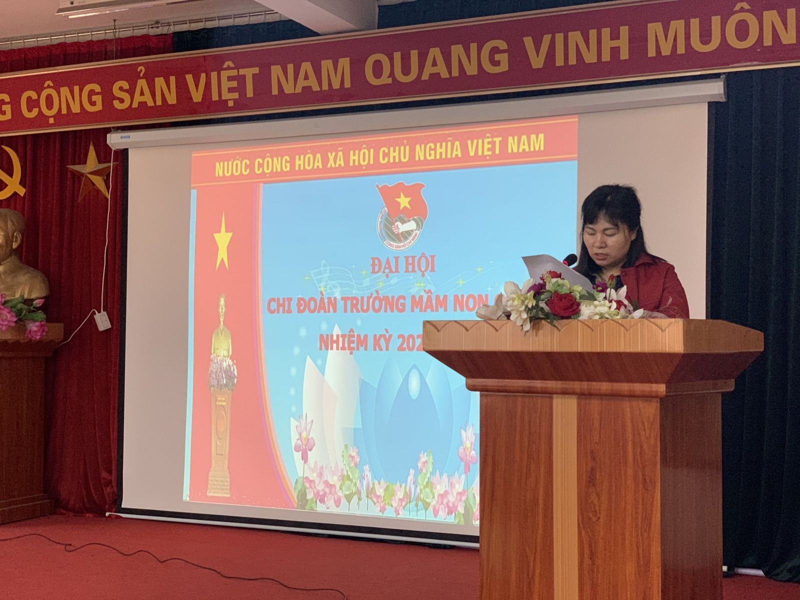 ĐẠI HỘI CHI ĐOÀN TRƯỜNG MẦM NON CỔ LOA NHIỆM KỲ 2021-2022