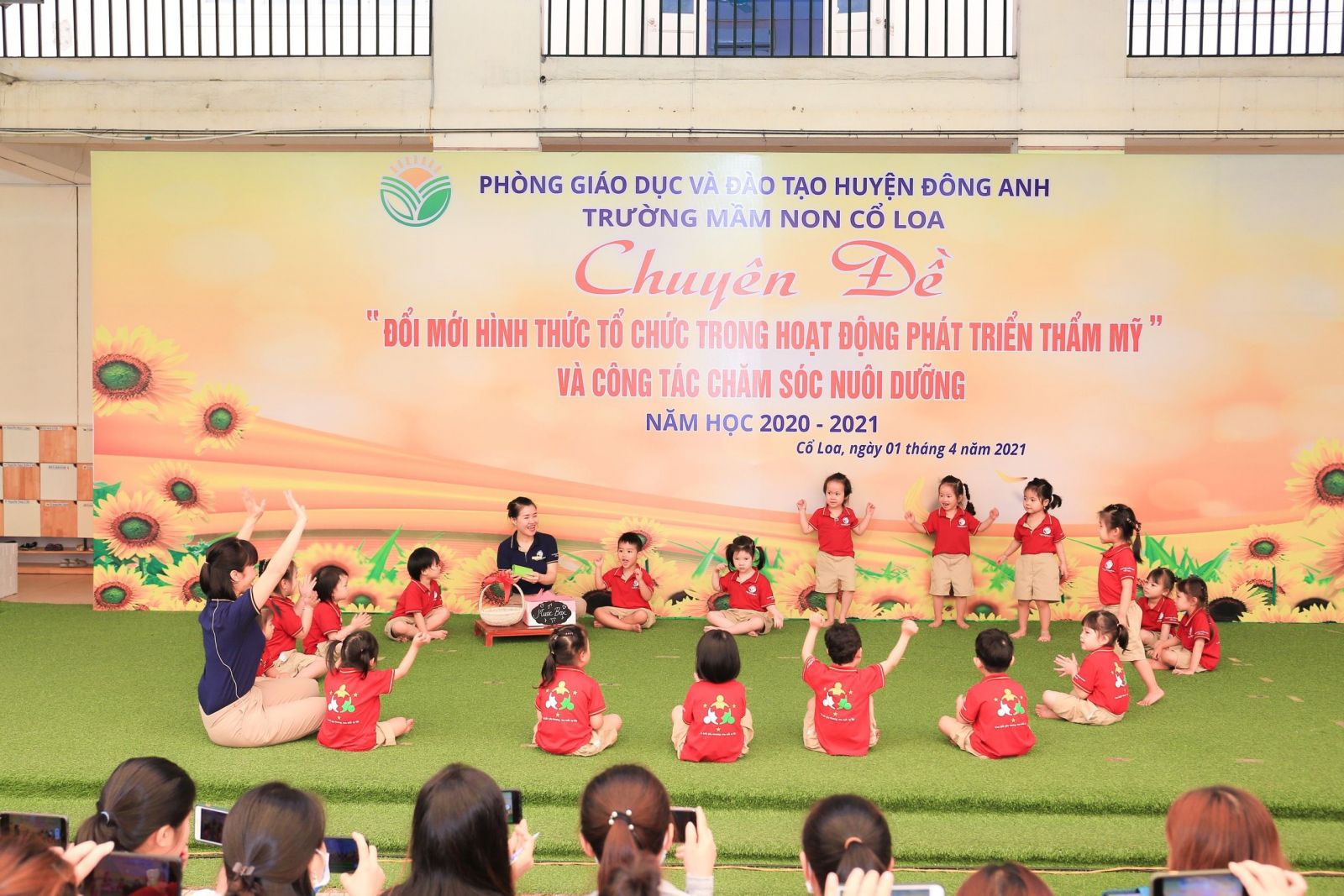 TRƯỜNG MẦM NON CỔ LOA TỔ CHỨC KIẾN TẬP HUYỆN CHUYÊN ĐỀ “ ĐỔI MỚI HÌNH THỨC TỔ CHỨC TRONG HOẠT ĐỘNG  PHÁT TRIỂN THẨM MỸ VÀ CÔNG TÁC CHĂM SÓC NUÔI DƯỠNG ” NĂM HỌC 2020-2021
