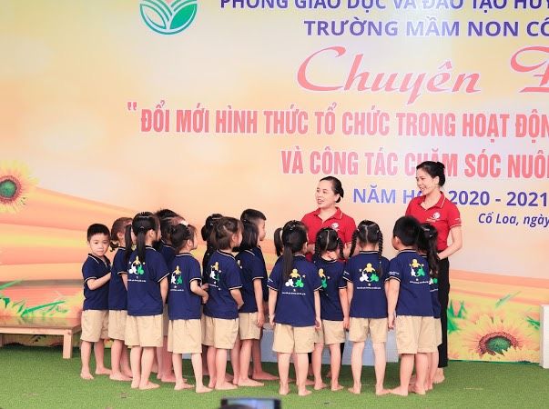 TRƯỜNG MẦM NON CỔ LOA TỔ CHỨC KIẾN TẬP HUYỆN CHUYÊN ĐỀ “ ĐỔI MỚI HÌNH THỨC TỔ CHỨC TRONG HOẠT ĐỘNG  PHÁT TRIỂN THẨM MỸ VÀ CÔNG TÁC CHĂM SÓC NUÔI DƯỠNG ” NĂM HỌC 2020-2021