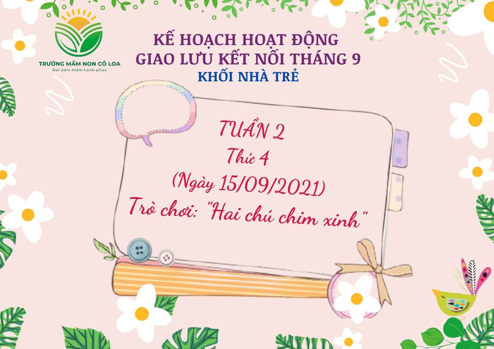 KẾ HOẠCH HOẠT ĐỘNG GIAO LƯU KẾT NỐI VỚI PHỤ HUYNH HỌC SINH TUẦN II THÁNG 9 ( Năm học 2021-2022)