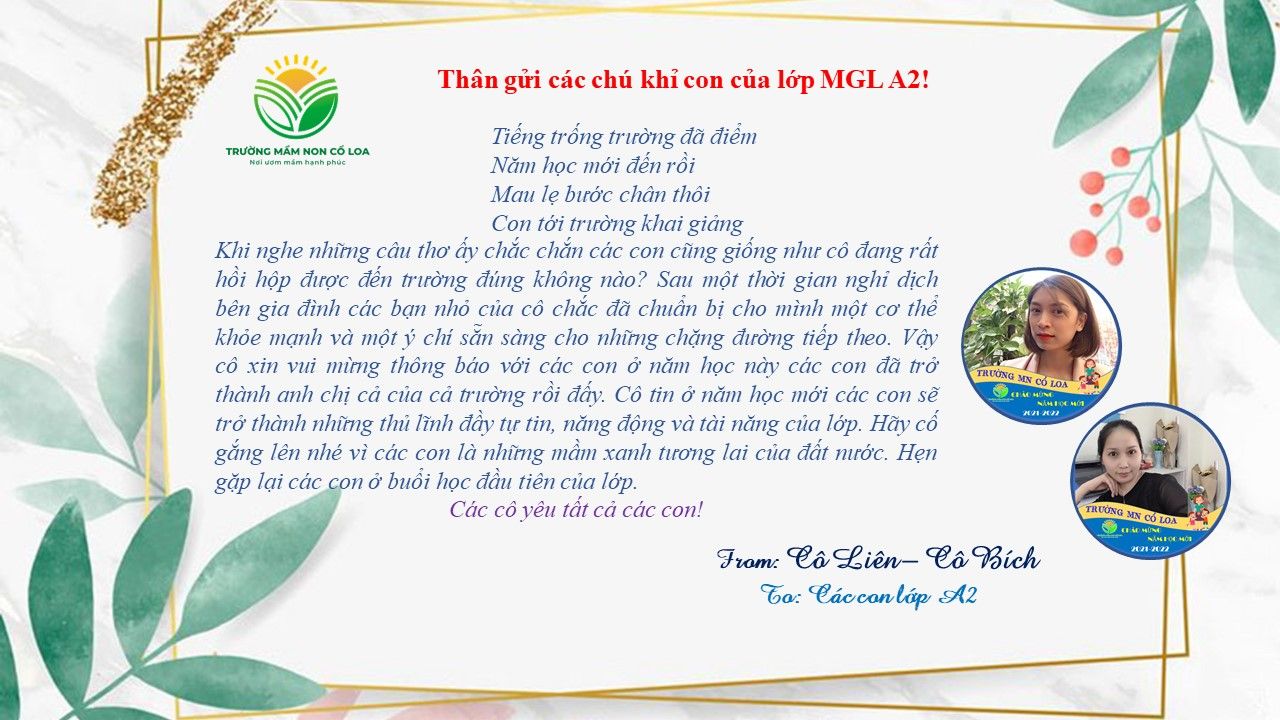 THÔNG BÁO: CHƯƠNG TRÌNH KHAI GIẢNG NĂM HỌC MỚI 2021-2022