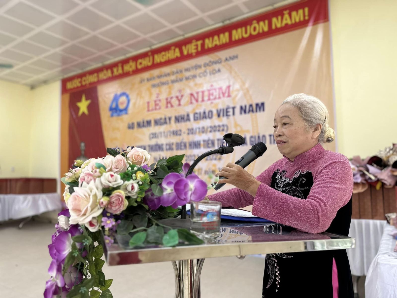 TRƯỜNG MẦM NON CỔ LOA LONG TRỌNG TỔ CHỨC: "LỄ KỶ NIỆM 40 NĂM NGÀY NHÀ GIÁO VIỆT NAM (20/11/1982 - 20/11/2022) TUYÊN DƯƠNG KHEN THƯỞNG CÁC ĐIỂN HÌNH TIÊN TIẾN, NHÀ GIÁO TIÊU BIỂU NĂM HỌC 2021 - 2022