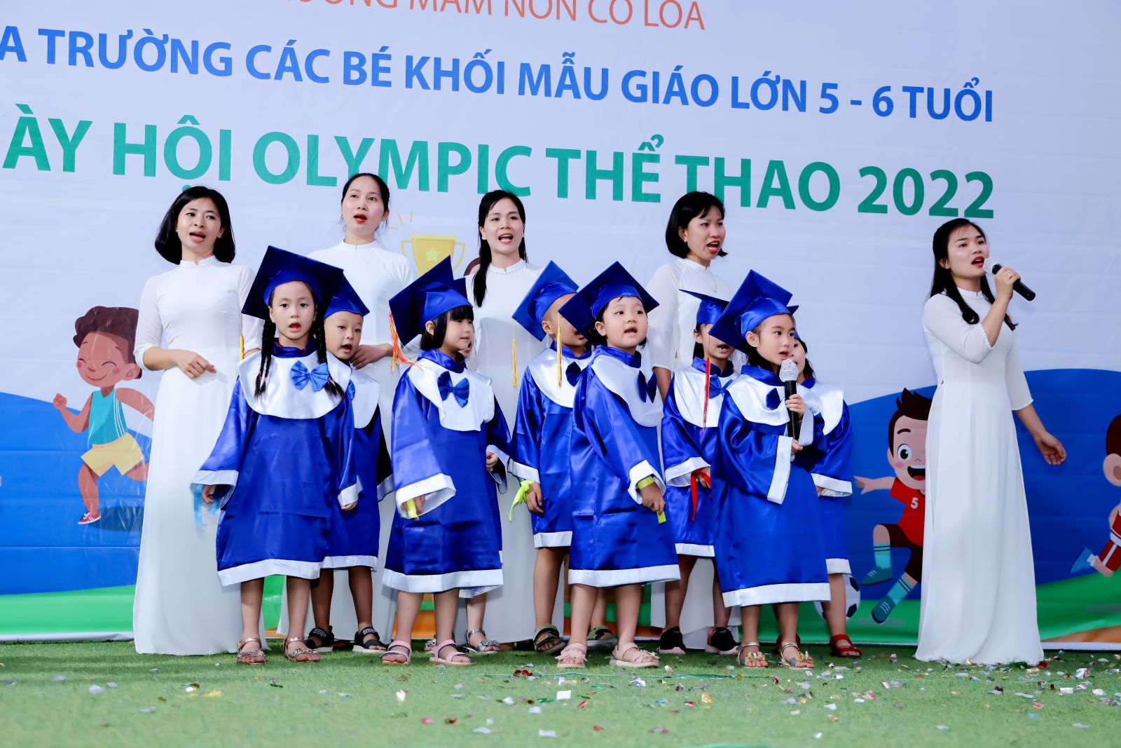 " LỄ RA TRƯỜNG CHO CÁC BÉ KHỐI MGL TRƯỜNG MN CỔ LOA" và “NGÀY HỘI OLYMPIC THỂ THAO 2022".