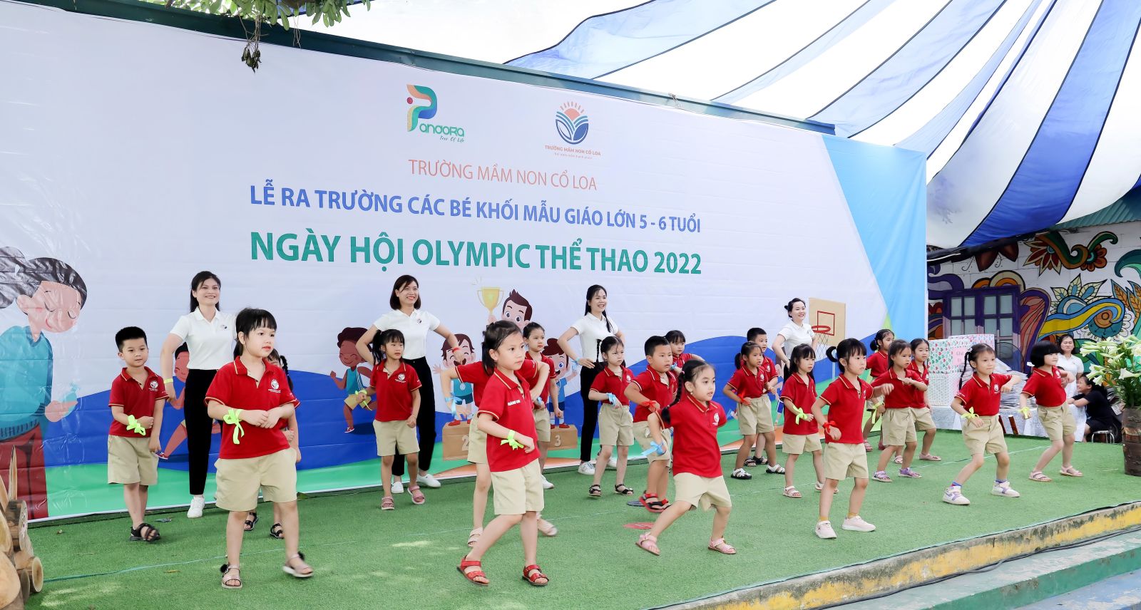 " LỄ RA TRƯỜNG CHO CÁC BÉ KHỐI MGL TRƯỜNG MN CỔ LOA" và “NGÀY HỘI OLYMPIC THỂ THAO 2022".