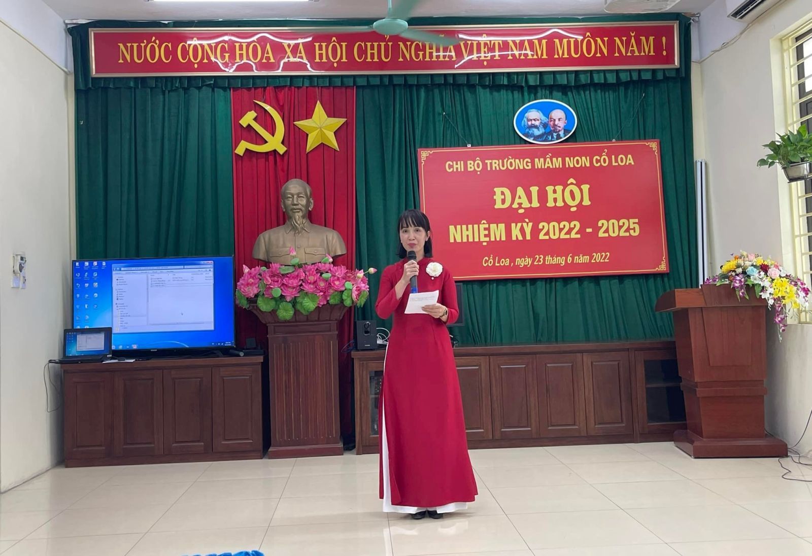 ĐẠI HỘI CHI BỘ TRƯỜNG MN CỔ LOA NHIỆM KÌ 2022 - 2025