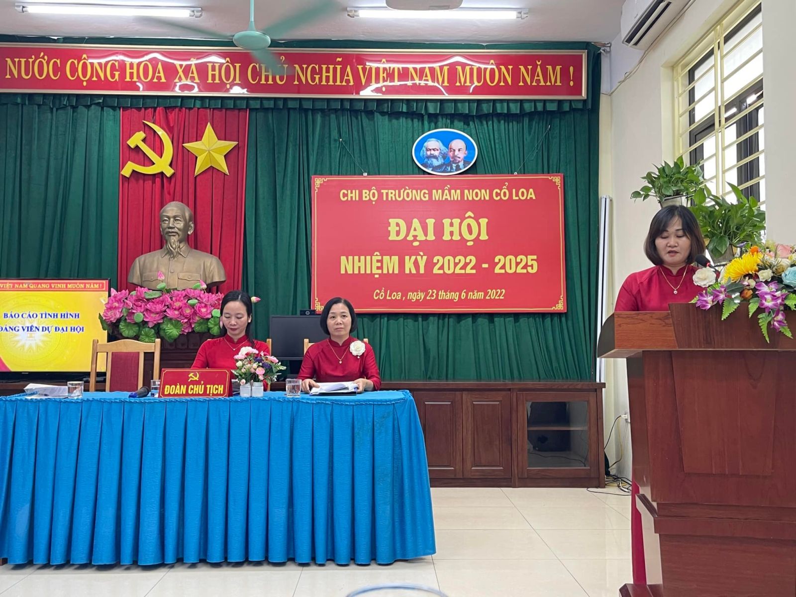 ĐẠI HỘI CHI BỘ TRƯỜNG MN CỔ LOA NHIỆM KÌ 2022 - 2025