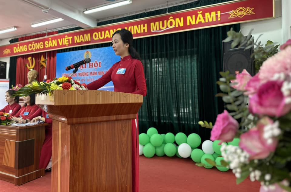 ĐẠI HỘI CÔNG ĐOÀN CƠ SỞ TRƯỜNG MẦM NON CỔ LOA NHIỆM KỲ 2023-2028