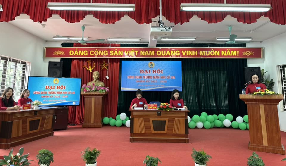 ĐẠI HỘI CÔNG ĐOÀN CƠ SỞ TRƯỜNG MẦM NON CỔ LOA NHIỆM KỲ 2023-2028