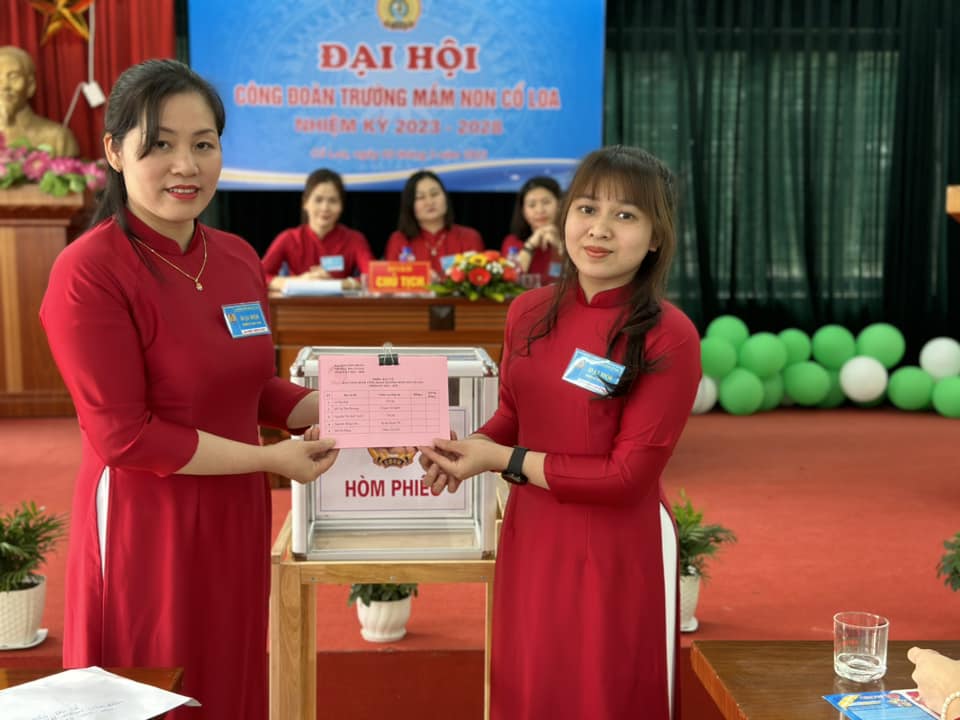 ĐẠI HỘI CÔNG ĐOÀN CƠ SỞ TRƯỜNG MẦM NON CỔ LOA NHIỆM KỲ 2023-2028