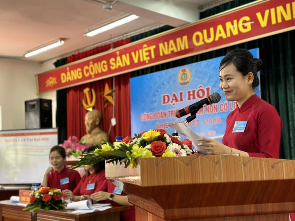 ĐẠI HỘI CÔNG ĐOÀN CƠ SỞ TRƯỜNG MẦM NON CỔ LOA NHIỆM KỲ 2023-2028