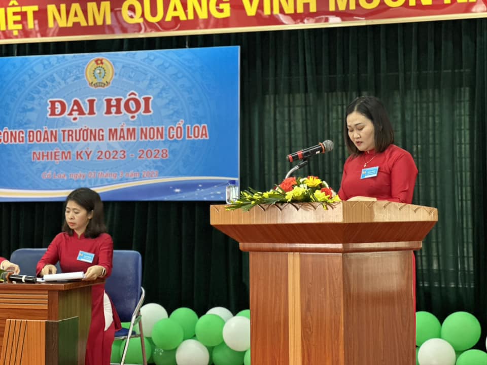 ĐẠI HỘI CÔNG ĐOÀN CƠ SỞ TRƯỜNG MẦM NON CỔ LOA NHIỆM KỲ 2023-2028