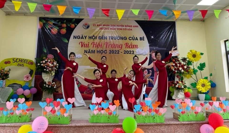 CÔ VÀ TRÒ TRƯỜNG MẦM NON CỔ LOA TƯNG BỪNG CHÀO ĐÓN NĂM HỌC MỚI 2022-2023.
