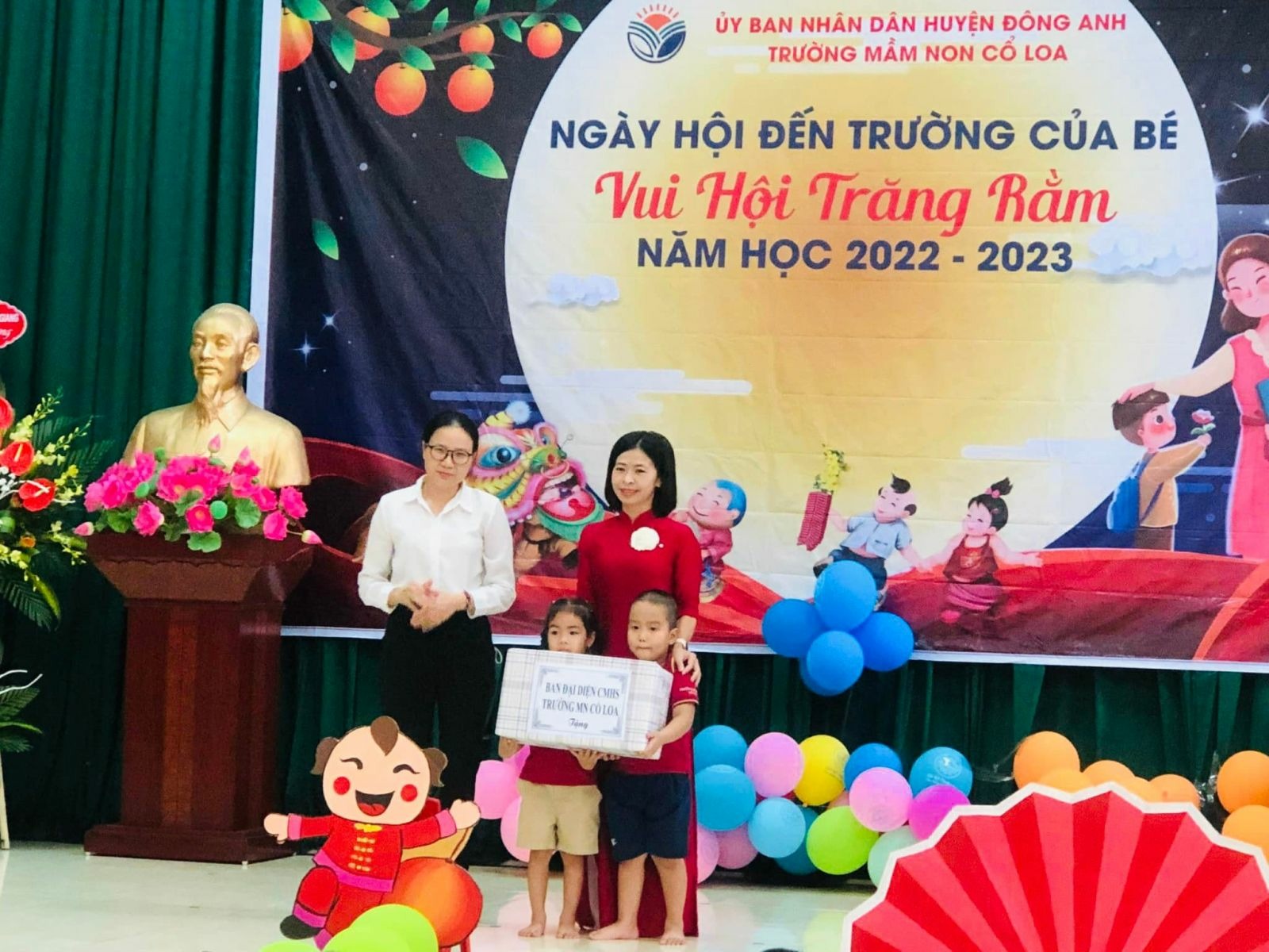 CÔ VÀ TRÒ TRƯỜNG MẦM NON CỔ LOA TƯNG BỪNG CHÀO ĐÓN NĂM HỌC MỚI 2022-2023.