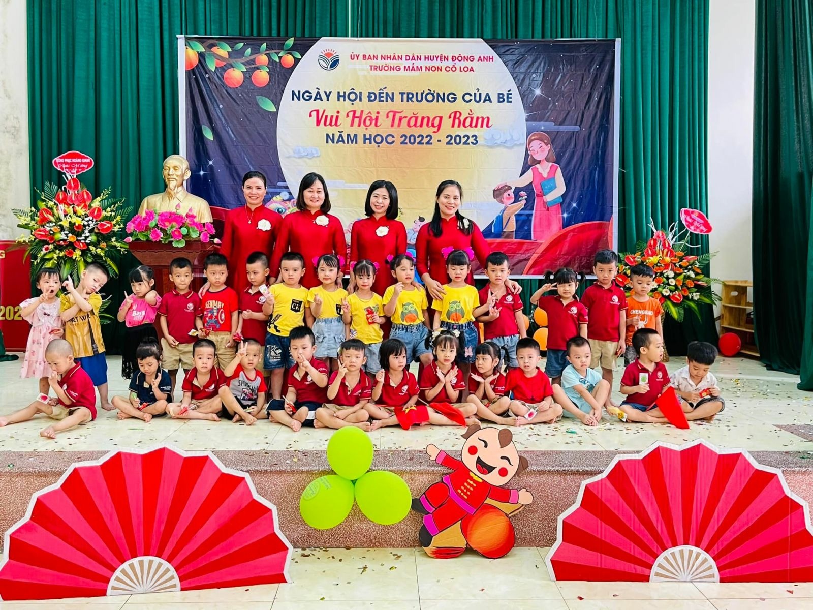 CÔ VÀ TRÒ TRƯỜNG MẦM NON CỔ LOA TƯNG BỪNG CHÀO ĐÓN NĂM HỌC MỚI 2022-2023.