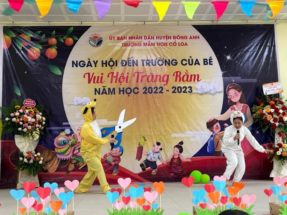 CÔ VÀ TRÒ TRƯỜNG MẦM NON CỔ LOA TƯNG BỪNG CHÀO ĐÓN NĂM HỌC MỚI 2022-2023.