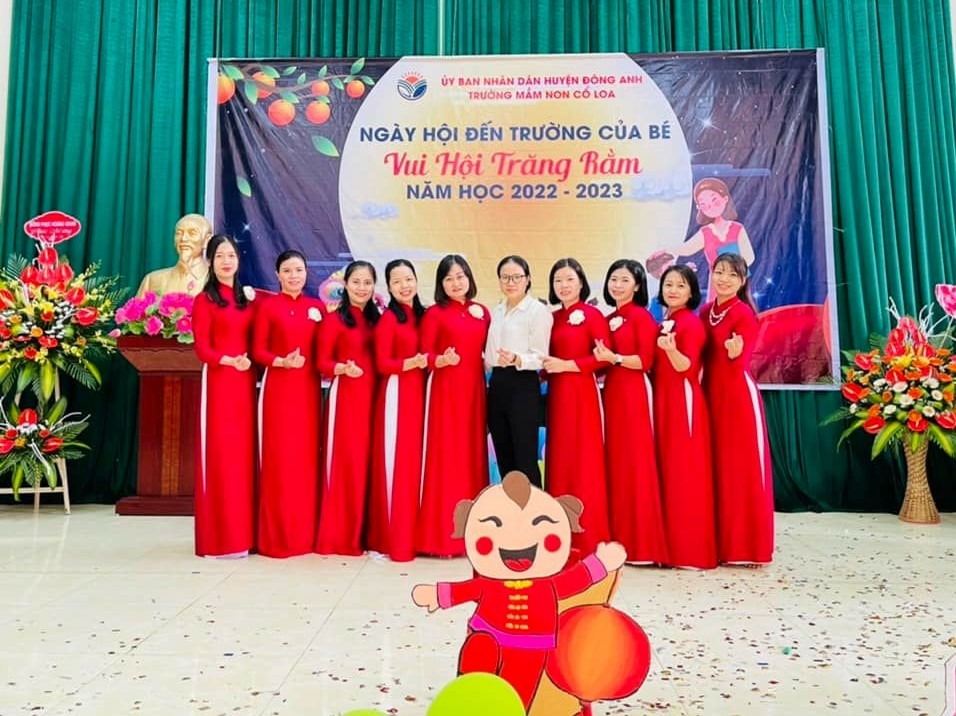 CÔ VÀ TRÒ TRƯỜNG MẦM NON CỔ LOA TƯNG BỪNG CHÀO ĐÓN NĂM HỌC MỚI 2022-2023.