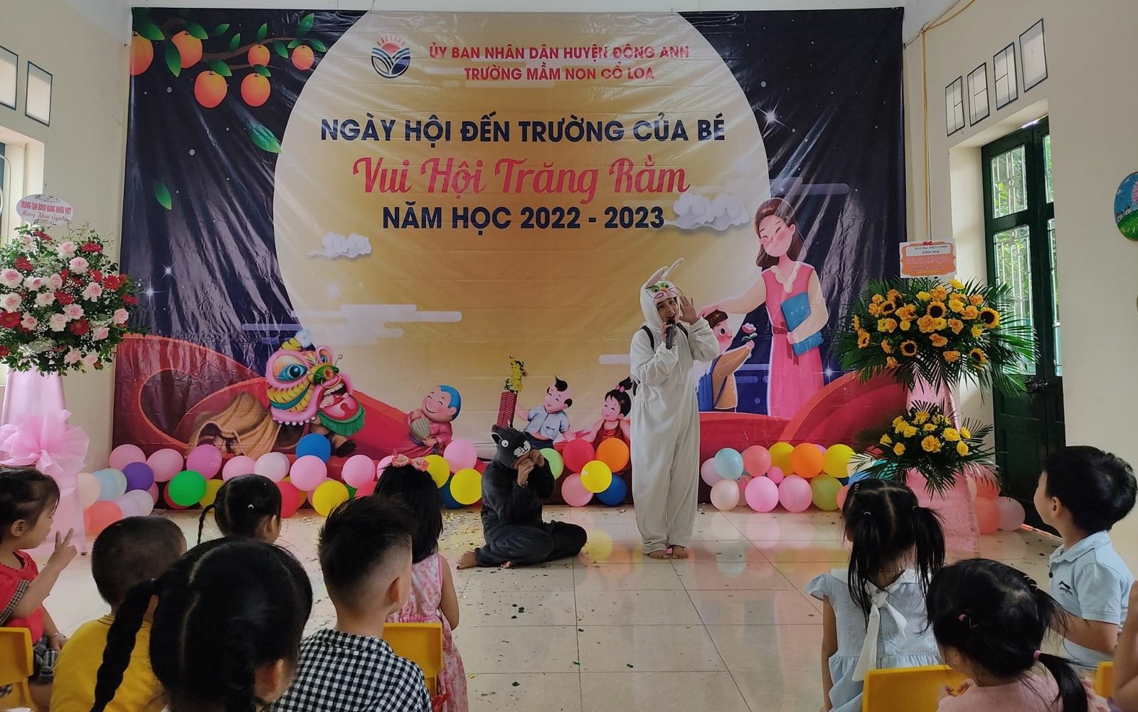 CÔ VÀ TRÒ TRƯỜNG MẦM NON CỔ LOA TƯNG BỪNG CHÀO ĐÓN NĂM HỌC MỚI 2022-2023.