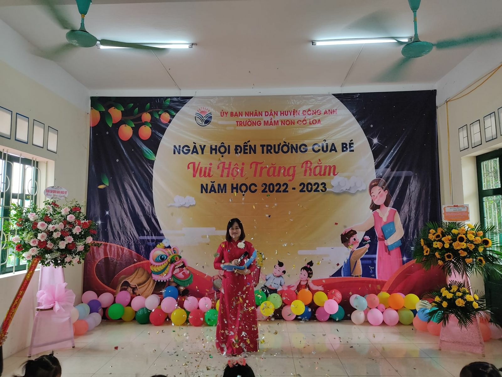 CÔ VÀ TRÒ TRƯỜNG MẦM NON CỔ LOA TƯNG BỪNG CHÀO ĐÓN NĂM HỌC MỚI 2022-2023.