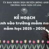 THÔNG BÁO TUYỂN SINH NĂM HỌC 2025 -2026 CỦA TRƯỜNG MẦM NON CỔ LOA