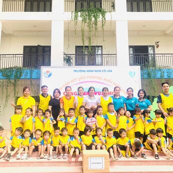 Chương trình giao lưu " Gắn kết yêu thương khối mẫu giáo bé - Cùng nhau vui khỏe" của các bé Khối Mẫu Giáo Bé trường Mầm Non Cổ Loa