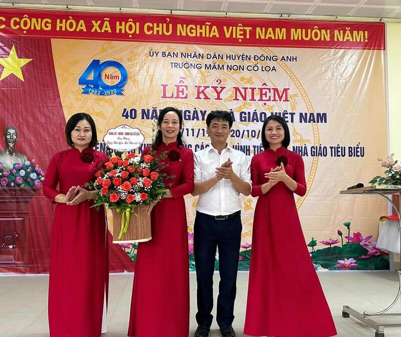 TRƯỜNG MẦM NON CỔ LOA LONG TRỌNG TỔ CHỨC: &quot;LỄ KỶ NIỆM 40 NĂM NGÀY NHÀ GIÁO VIỆT NAM (20/11/1982 - 20/11/2022) TUYÊN DƯƠNG KHEN THƯỞNG CÁC ĐIỂN HÌNH TIÊN TIẾN, NHÀ GIÁO TIÊU BIỂU NĂM HỌC 2021 - 2022