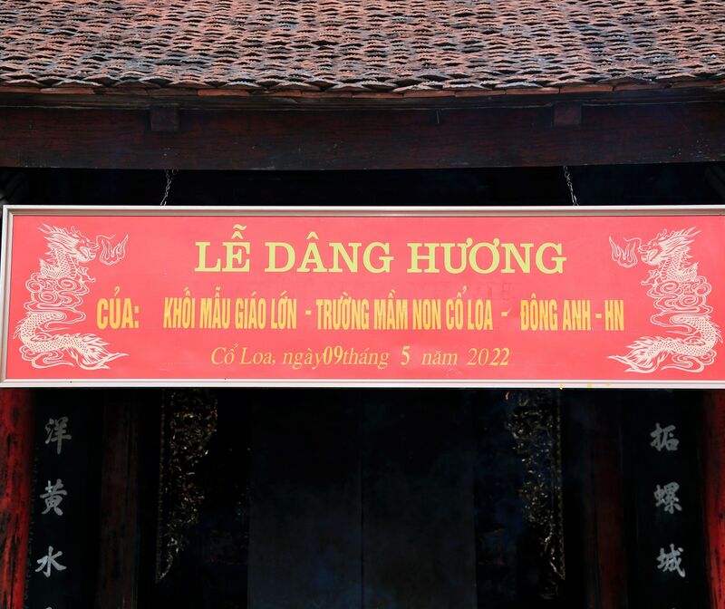 LẾ DÂNG HƯƠNG CỦA CÁC CON HỌC SINH KHỐI MẪU GIÁO LỚN (5-6 TUỔI) - TRƯỜNG MẦM NON CỔ LOA - TẠI KHU DI TÍCH LỊCH SỬ ĐỀN CỔ LOA