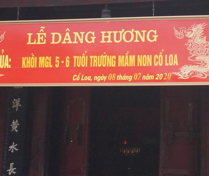 LẾ DÂNG HƯƠNG CỦA KHỐI MẪU GIÁO LỚN ( 5-6 TUỔI) - TRƯỜNG MẦM NON CỔ LOA - TẠI ĐỀN CỔ LOA