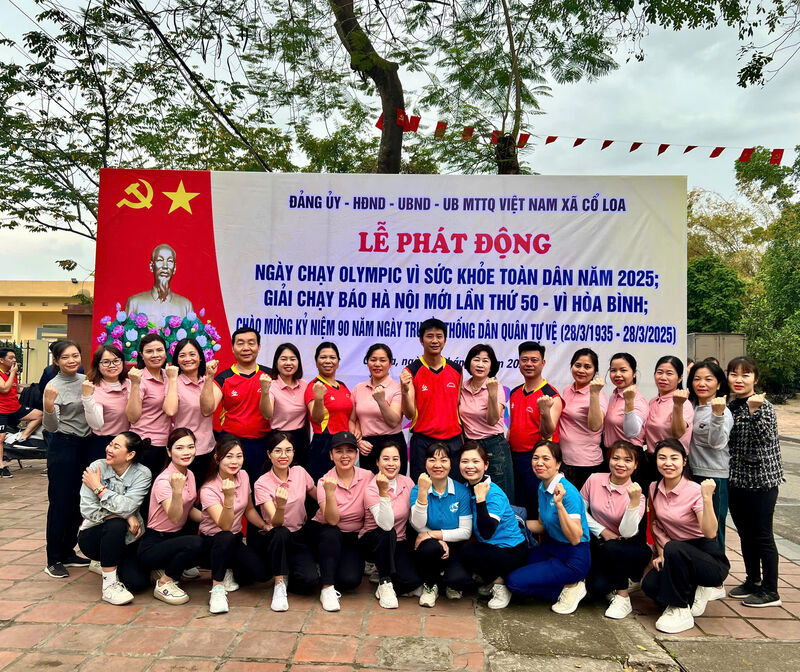 Hưởng ứng ngày chạy olympic vì sức khỏe toàn dân; giải chạy báo Hà Nội mới lần thứu 50 - vì hòa bình; chào mừng 90 năm ngày truyền thống dân quân tự vệ