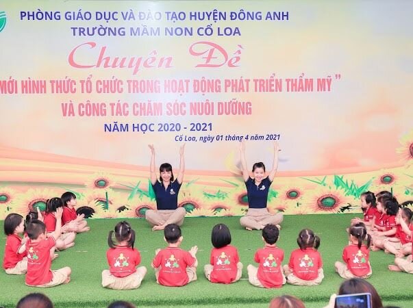 TRƯỜNG MẦM NON CỔ LOA TỔ CHỨC KIẾN TẬP HUYỆN CHUYÊN ĐỀ “ ĐỔI MỚI HÌNH THỨC TỔ CHỨC TRONG HOẠT ĐỘNG  PHÁT TRIỂN THẨM MỸ VÀ CÔNG TÁC CHĂM SÓC NUÔI DƯỠNG ” NĂM HỌC 2020-2021