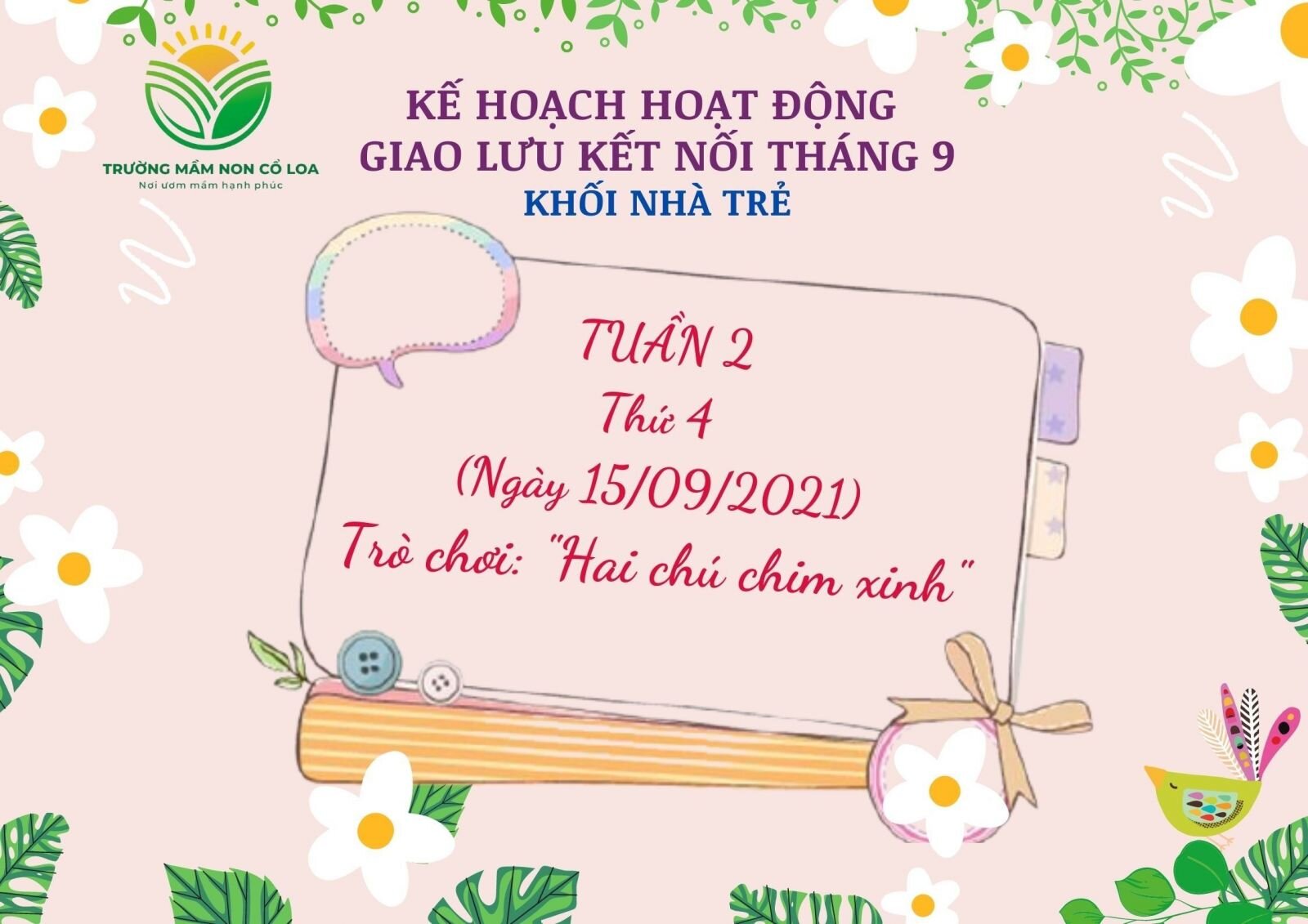 KẾ HOẠCH HOẠT ĐỘNG GIAO LƯU KẾT NỐI VỚI PHỤ HUYNH HỌC SINH TUẦN II THÁNG 9 ( Năm học 2021-2022)